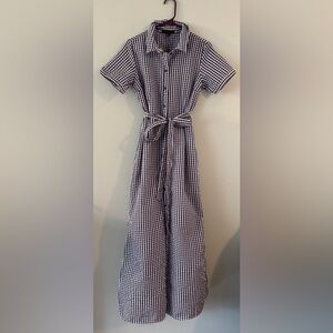 Sanctuary gingham maxi dress Blue Dawn